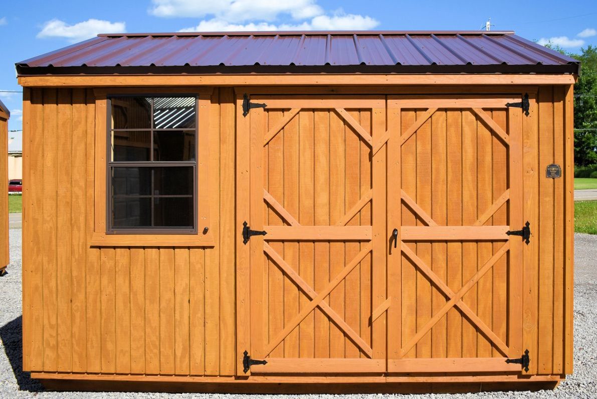 A-frame backyard storage shed ideas