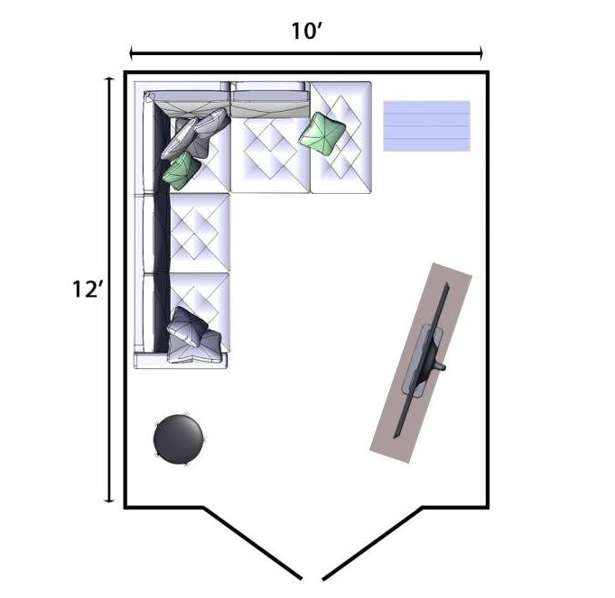 10x12 she shed floor plan