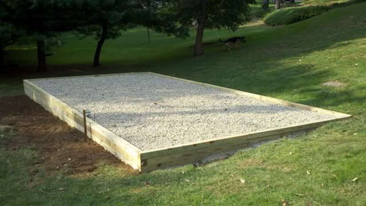 building a shed base gravel