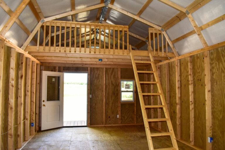 lofted barn cabin interior of cabin