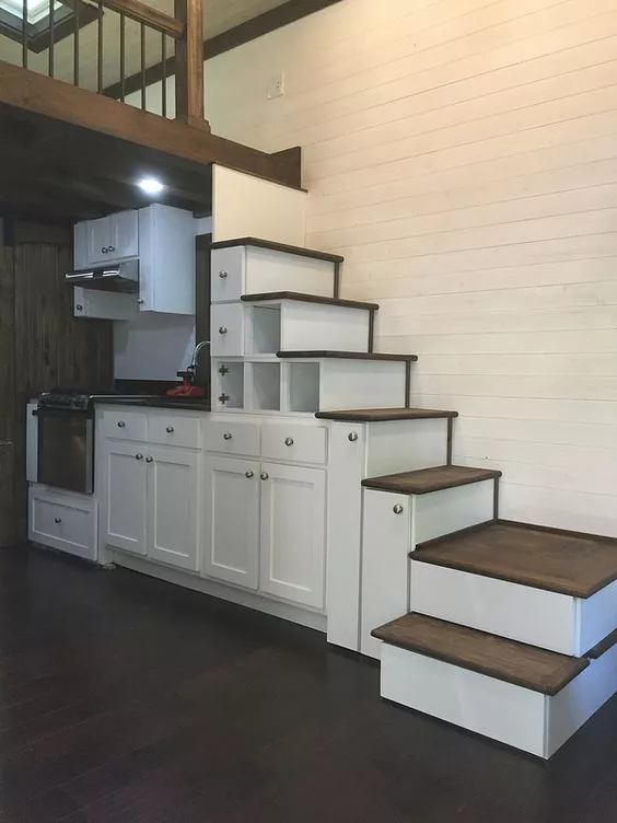 pre built cabins functional stairs