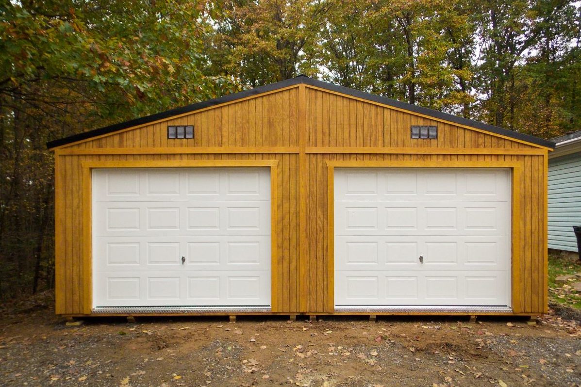 Portable garages double-wide garages