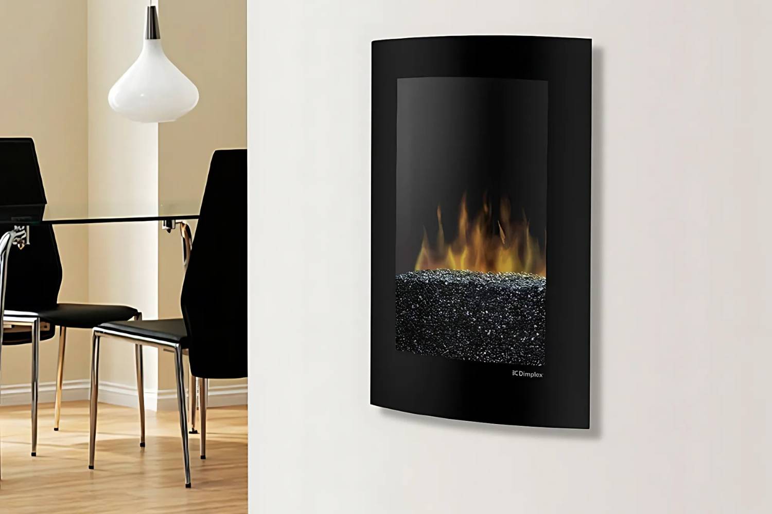 Wall-mounted heater in pre-built cabin