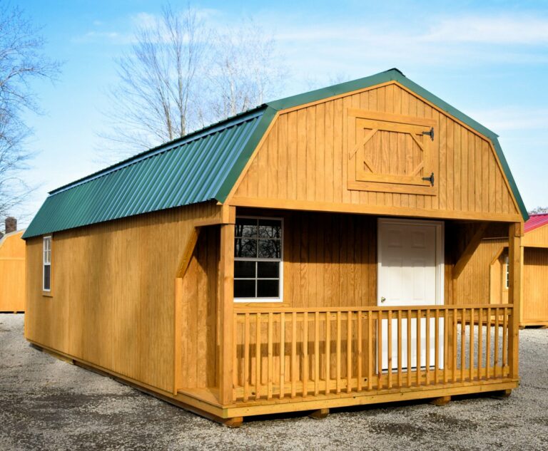 lofted cabin prefab shed 2