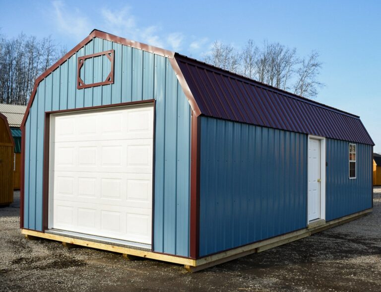 lofted garage prefab shed 3