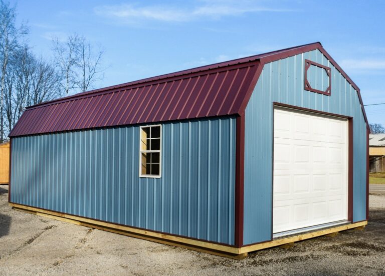 lofted garage prefab shed 5