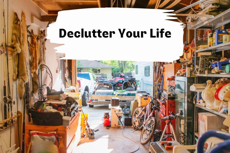 Declutter your life image with crowded garage