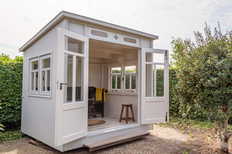 Shed house with sofa